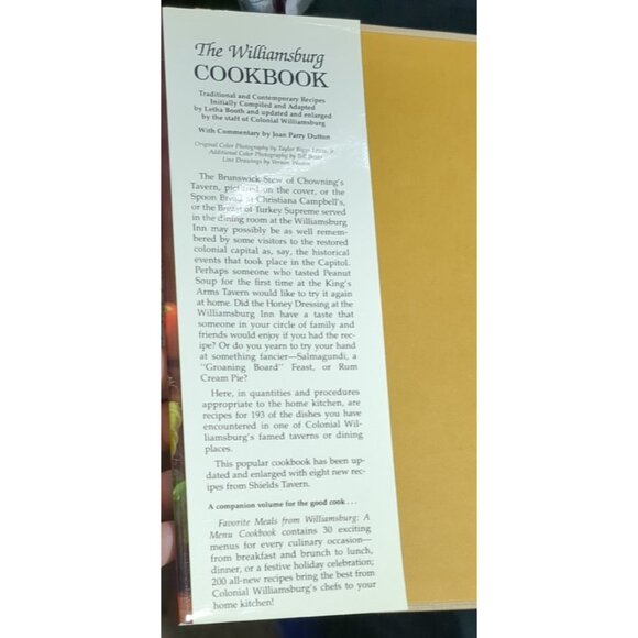 The Williamsburg Cookbook Updated Enlarged Edition 1996 Hardcover - Picture 4 of 11